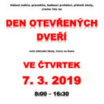 Den otevřených dveří 7. 3. 2019