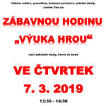 Výuka hrou - zábavná hodina - 7. 3. 2019